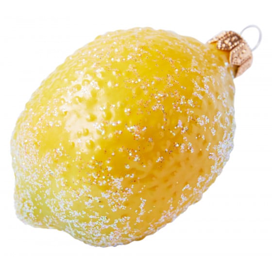 Ornement Citron à paillettes