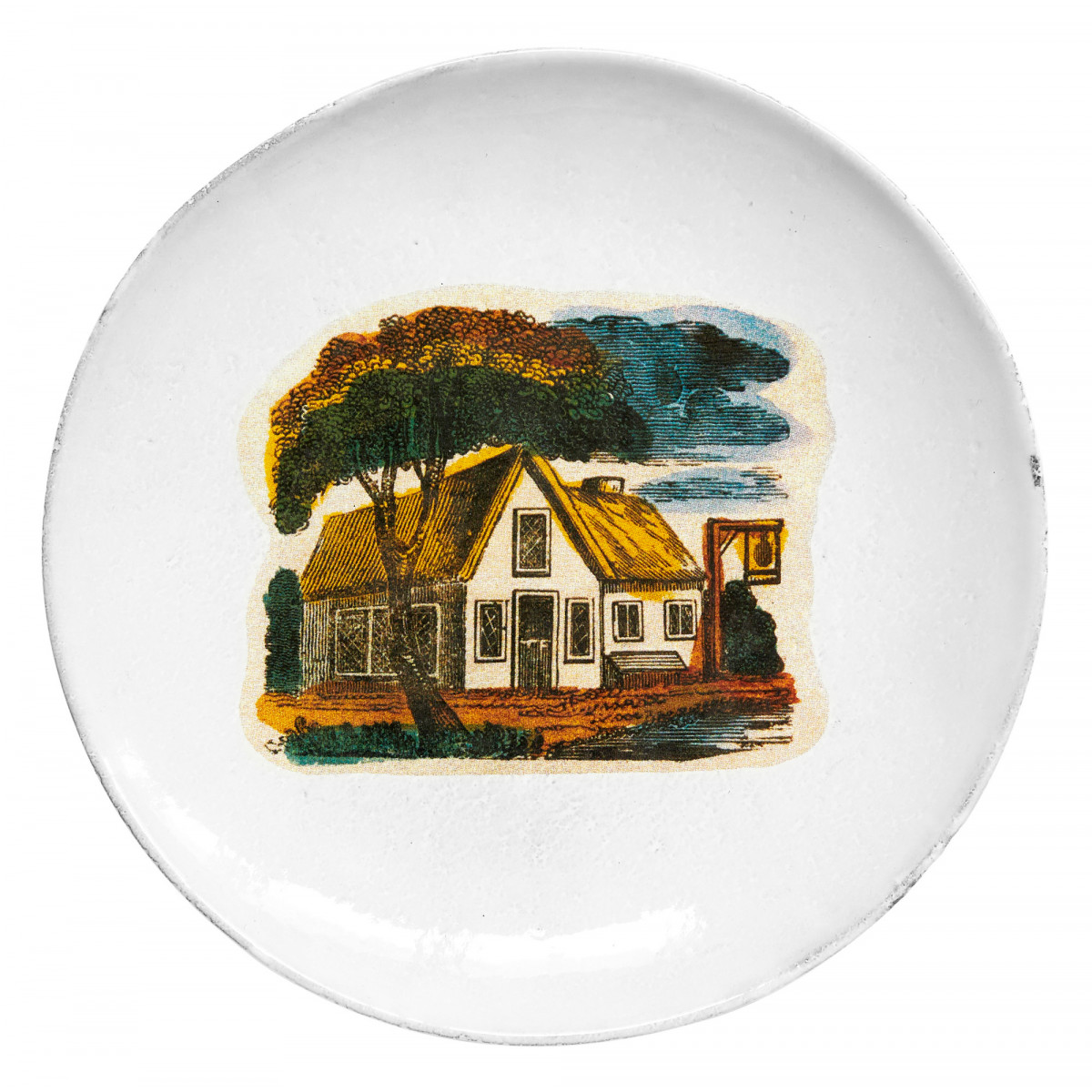 House Under Tree Medium Plate