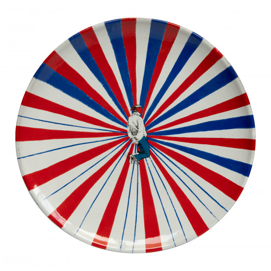 Tricolore Dessert Plate with Character