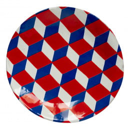 Tricolore Cubes Saucer