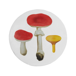 Assiette Mushrooms rouge