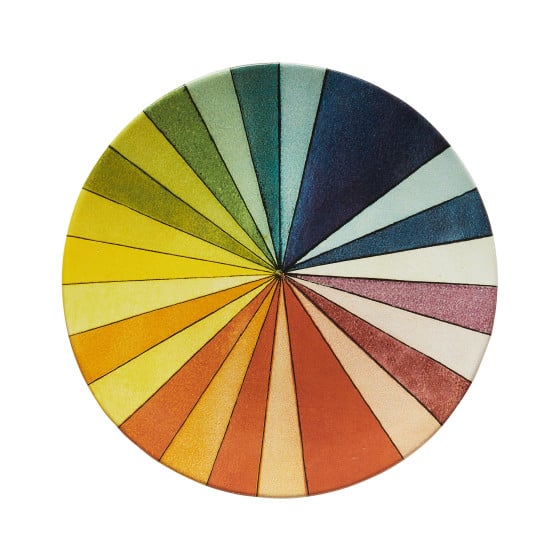 Assiette roue colorée