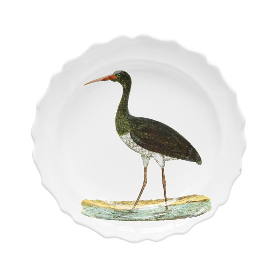 Black Stork Soup Plate