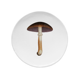 Assiette champignon mauve