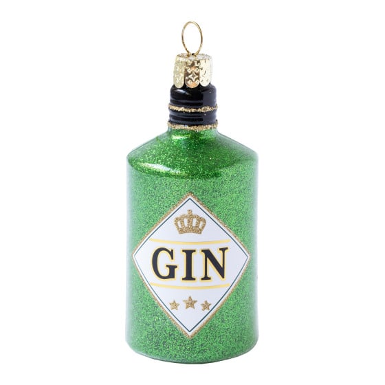 Bouteille de Gin Paillettes Vertes