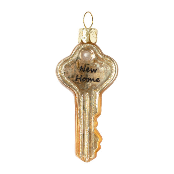 Gold Crackle Key with text New Home