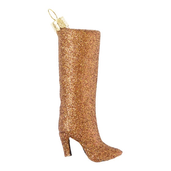 Brown Allover Glitter Boot