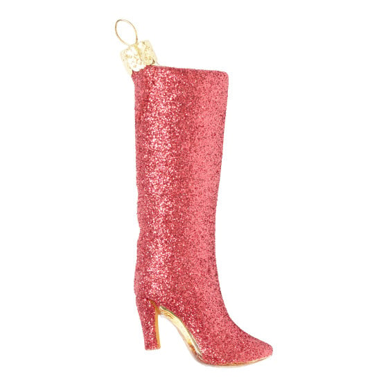 Red Allover Glitter Boot