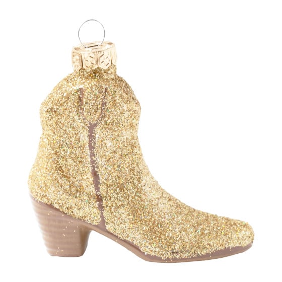 Glittered Cowboy Boot Golden