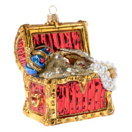 Treasure Chest with Red Gemstones