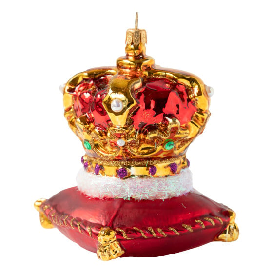 Crown on the Pillow with Red Gemstones