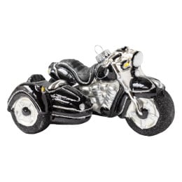 Motorcycle with Sidecar in Black and Silver