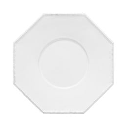 Assiette plate octogonale Perles