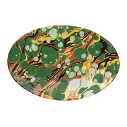 Green Marble Oval Platter