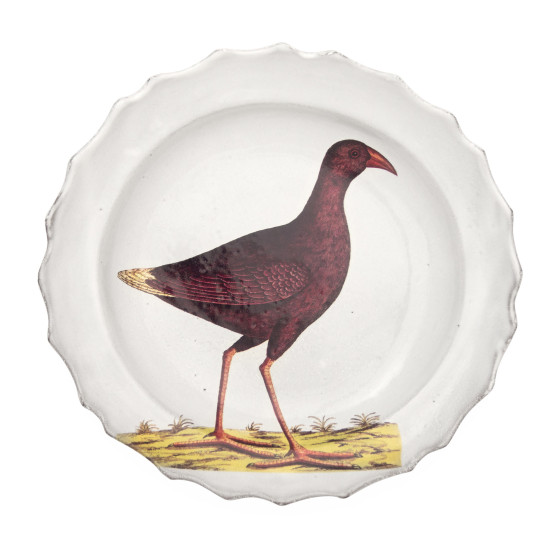 Assiette creuse Oiseau pourpre