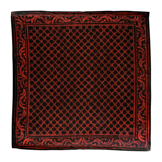 Bandana Monogramme Noir et Rouge